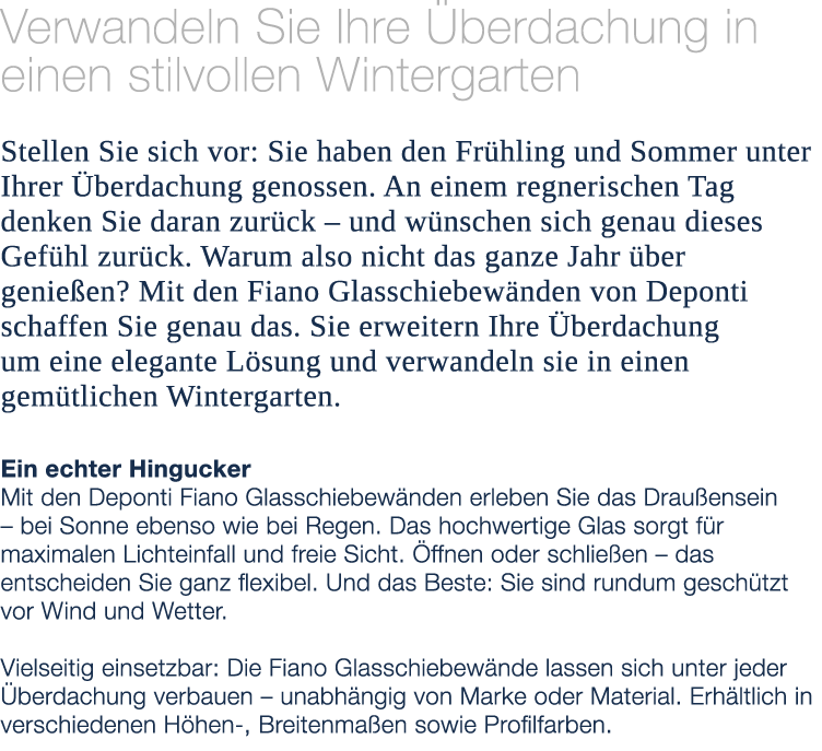 Verwandeln Sie Ihre berdachung in einen stilvollen Wintergarten Stellen Sie sich vor: Sie haben den Fr hling und Som...