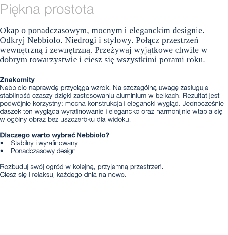 Pi kna prostota Okap o ponadczasowym, mocnym i eleganckim designie. Odkryj Nebbiolo. Niedrogi i stylowy. Po cz przes...