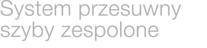 System przesuwny szyby zespolone 