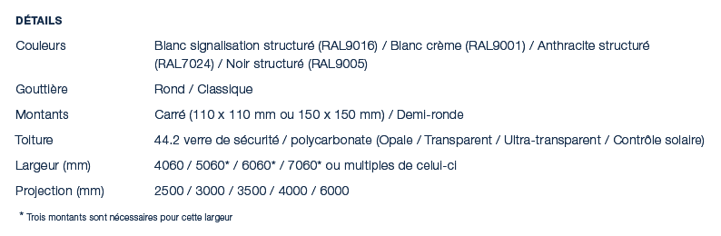 D tails Couleurs Blanc signalisation structur (RAL9016) / Blanc cr me (RAL9001) / Anthracite structur  (RAL7024) / N...