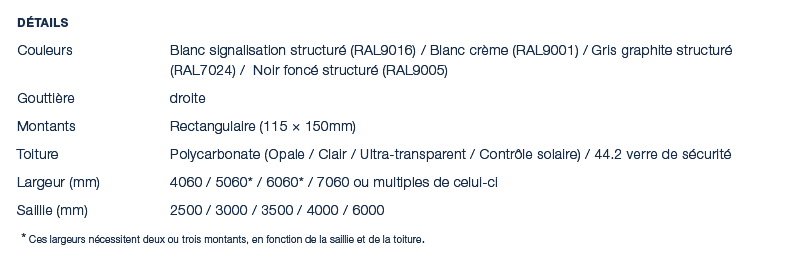 D tails Couleurs Blanc signalisation structur (RAL9016) / Blanc cr me (RAL9001) / Gris graphite structur  (RAL7024) ...