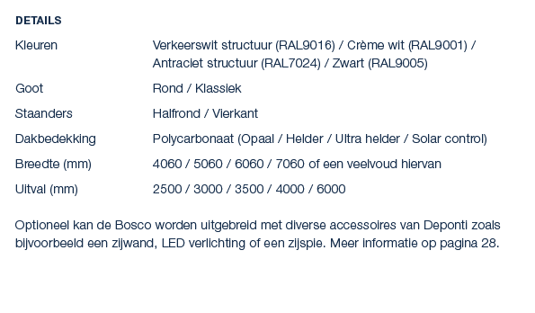 Details Kleuren Verkeerswit structuur (RAL9016) / Cr me wit (RAL9001) / Antraciet structuur (RAL7024) / Zwart (RAL900...