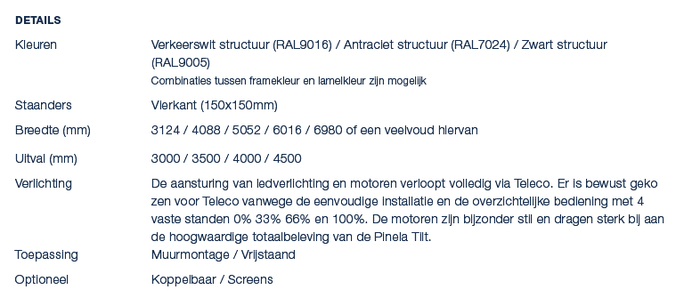 Details Kleuren Verkeerswit structuur (RAL9016) / Antraciet structuur (RAL7024) / Zwart structuur (RAL9005) Combinati...