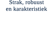 Strak, robuust en karakteristiek