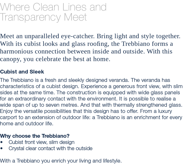 Where Clean Lines and Transparency Meet Meet an unparalleled eye catcher. Bring light and style together. With its cu...