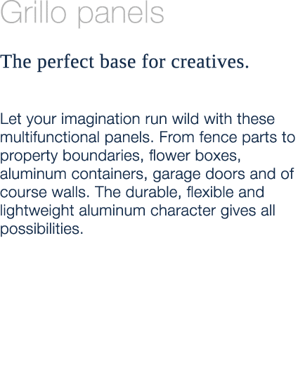 Grillo panels The perfect base for creatives. Let your imagination run wild with these multifunctional panels. From f...